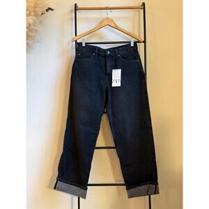 Zara Black Cuffed Jeans - Size 4 - New with Tags!